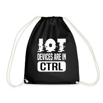 Internet Of Things IOT Programmer Admin IT - Drawstring Bag - black - Front