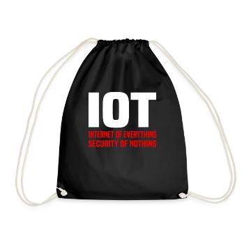 Internet Of Things IOT Programmer Admin IT - Drawstring Bag - black - Front