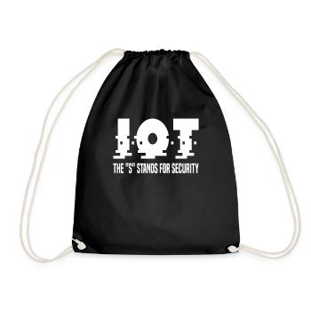 Internet Of Things IOT Programmer Admin IT - Drawstring Bag - black - Front
