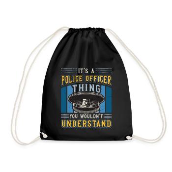 Police Officer It's A Police Officer Thing Sheriff - Drawstring Bag - black - Front