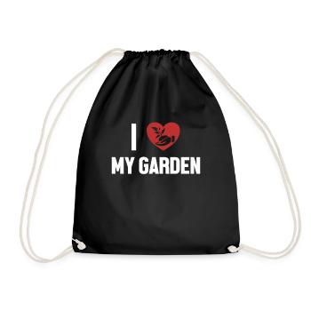 I Love My Garden Allotment Garden Horticulture Gardener - Drawstring Bag - black - Front
