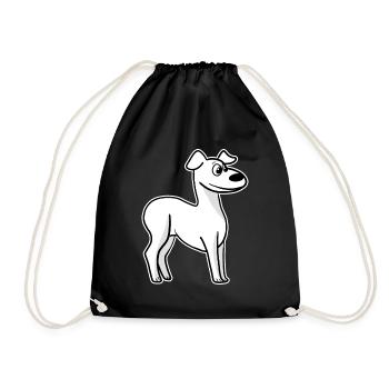 Whippet Dog Race Greyhound Dog Propriétaire - Sac de sport léger - noir - Devant