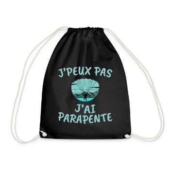 J'Peux Pas J'ai Parapente - Idée Cadeau Humour Fan - Sac de sport léger - noir - Devant