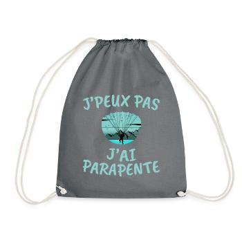 J'Peux Pas J'ai Parapente - Idée Cadeau Humour Fan - Sac de sport léger - gris - Devant