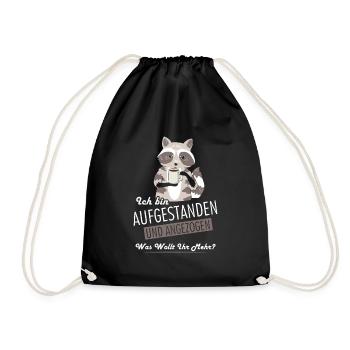 Je me suis levé et habillé, que veux-tu? - Sac de sport léger - noir - Devant