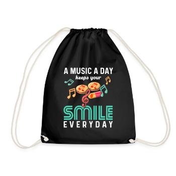 Best Medicine Music Self-care Music Lover - Drawstring Bag - black - Front