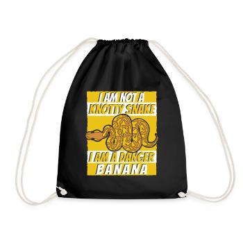 Pas un danger de serpent noueux Banane Schlange Banane - Sac de sport léger - noir - Devant