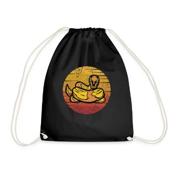 Retro Python Snake Scale Creepers Banane - Sac de sport léger - noir - Devant