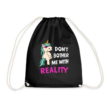 Anti Réalité Licorne Sarcastique Fun Ironie - Sac de sport léger - noir - Devant