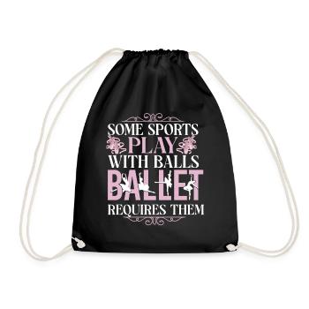 Ballet Dancer Dance Girl Ballerina - Turnbeutel - Schwarz - Vorne