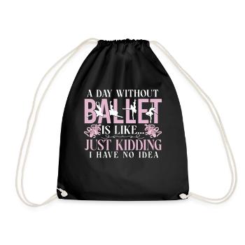 Ballet Dancer Dance Girl Ballerina - Turnbeutel - Schwarz - Vorne