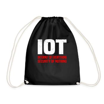 Internet Of Things IOT Programmer Admin IT - Drawstring Bag - black - Front