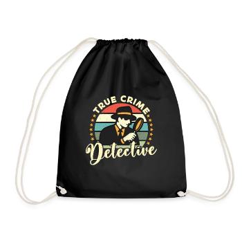 Détective True Crime Détective Retro Enquête - Sac de sport léger - noir - Devant