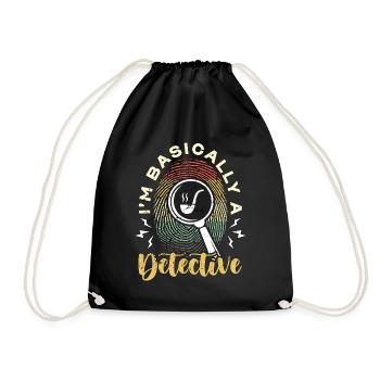 Detective I'm Basically A Detective Investigator - Drawstring Bag - black - Front