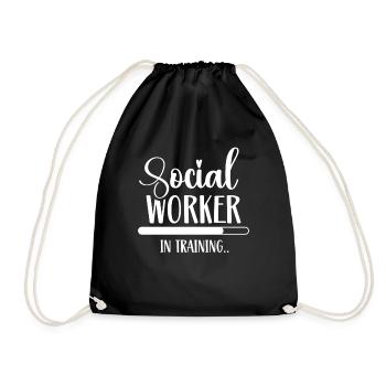 Social Worker In Training Trainee - Drawstring Bag - black - Front
