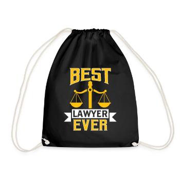 Best Lawyer of All Time Lawyer Lawyer - Drawstring Bag - black - Front