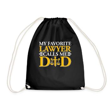 Mon avocat préféré m’appelle Papa Jura Jurist - Sac de sport léger - noir - Devant
