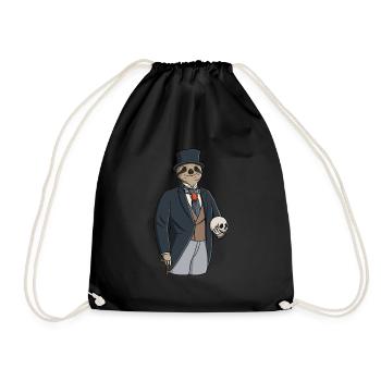 Emo Sloth Gothique Graphique - Sac de sport léger - noir - Devant