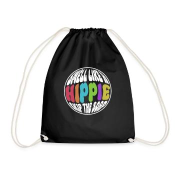 Riechen wie ein Hippie Seife - Hippie-Kostüm - Turnbeutel - Schwarz - Vorne