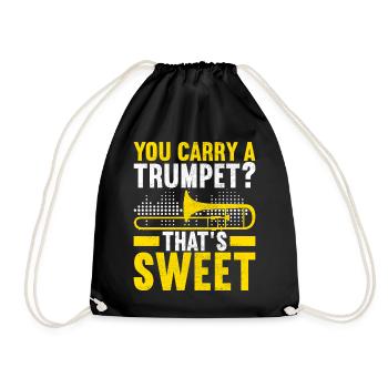 Posaune Trombone - Turnbeutel - Schwarz - Vorne