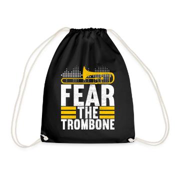 Posaune Trombone - Turnbeutel - Schwarz - Vorne
