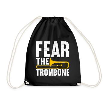 Posaune Trombone - Turnbeutel - Schwarz - Vorne