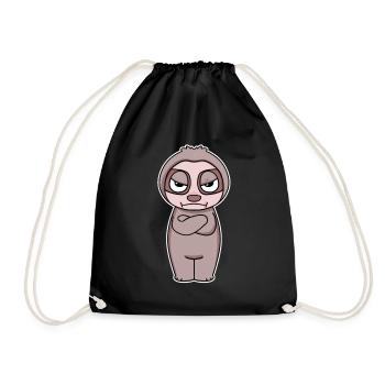 No Desire - Sloth - Crossed Arms - Drawstring Bag - black - Front
