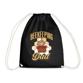Beekeeping, Papa, Beekeepers, Beekeepers, Honey Bee - Drawstring Bag - black - Front