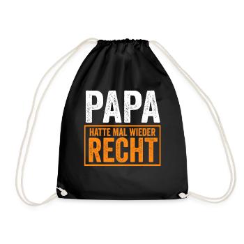 Vater Vatertag Papa - Turnbeutel - Schwarz - Vorne