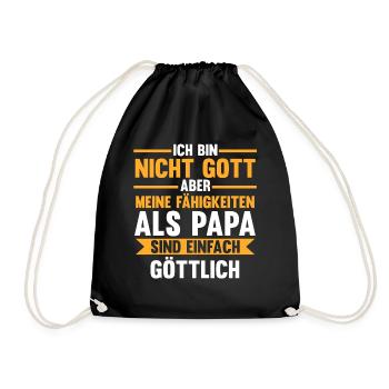 Vater Vatertag Papa - Turnbeutel - Schwarz - Vorne