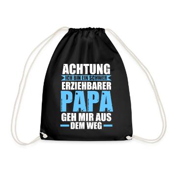 Vater Vatertag Papa - Turnbeutel - Schwarz - Vorne