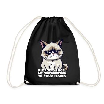 Grump Please Cancel My Subscription To Your Issues - Drawstring Bag - black - Front