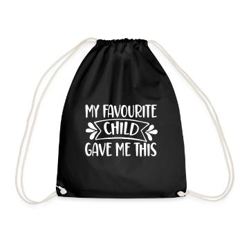 Mein Lieblingskind hat mir diesen Papa Vatertag geschenkt - Turnbeutel - Schwarz - Vorne