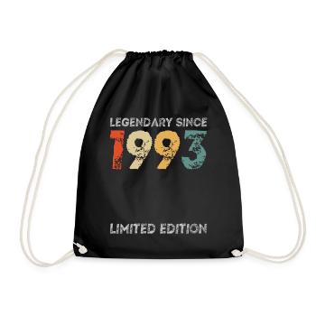 30. Geburtstag Legendary Since 1993 vintage - Turnbeutel - Schwarz - Vorne
