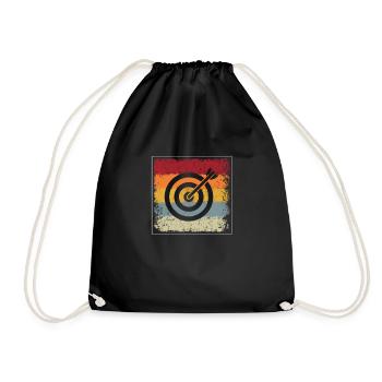 Dart Retro - Drawstring Bag - black - Front