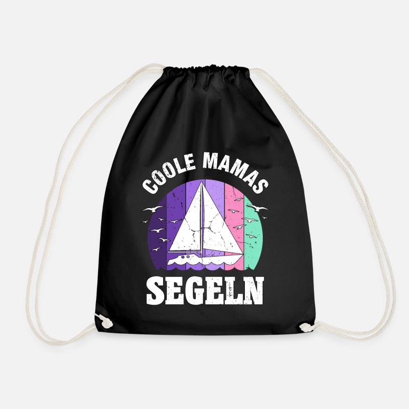 Segeln Segelboot beste Mama Muttertag Geschenk - Turnbeutel - Schwarz