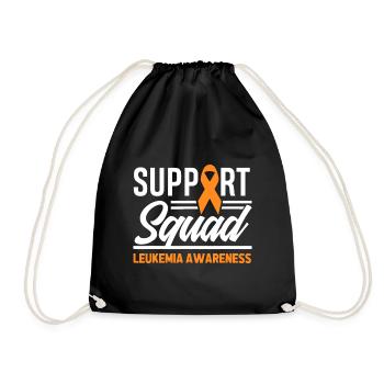 Leukemia Warrior Support Squad Leukemia Cancer - Drawstring Bag - black - Front