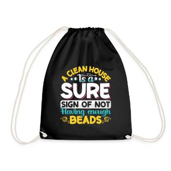 Beading Designs for Beader. - Drawstring Bag - black - Front