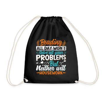 Beading Designs for Beader. - Drawstring Bag - black - Front