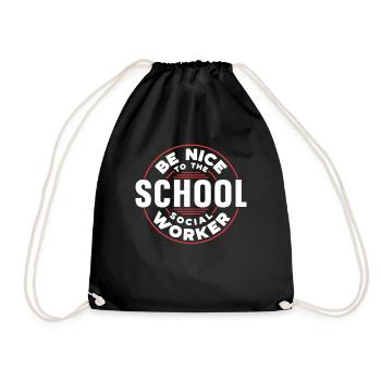 Soyez gentil avec l’école de profession de travailleur social - Sac de sport léger - noir - Devant