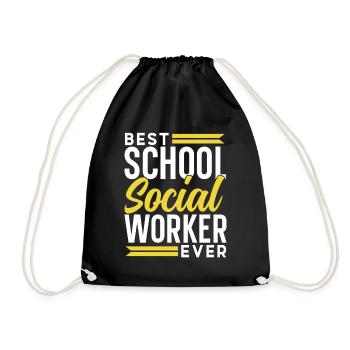 Meilleur travailleur social scolaire de tous les temps - Sac de sport léger - noir - Devant