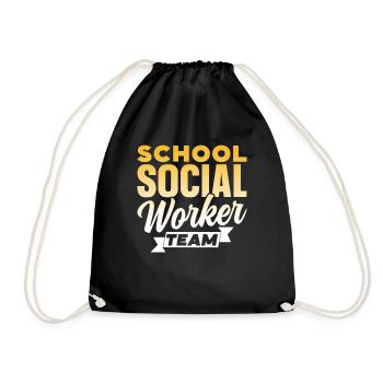 Équipe de travailleurs sociaux en milieu scolaire École de travail social - Sac de sport léger - noir - Devant