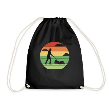 Retro allotment garden allotment garden horticulture - Drawstring Bag - black - Front