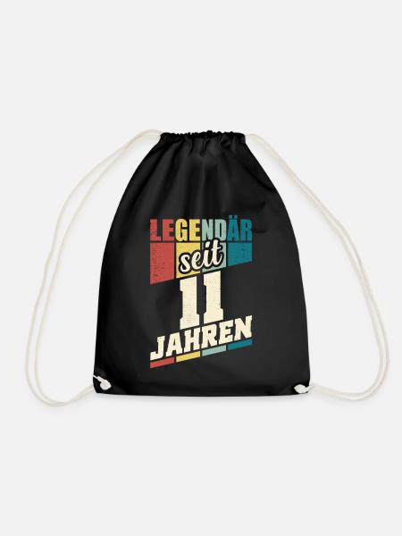 11. Geburtstag Legendär Seit 11 Jahren Legende 11 - Turnbeutel - Schwarz
