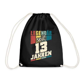 13. Geburtstag Legendär Seit 13 Jahren Legende 13 - Turnbeutel - Schwarz - Vorne