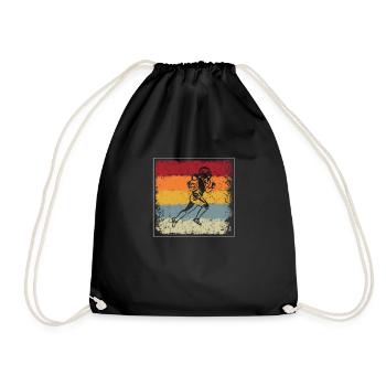 Rugby Football Retro - Drawstring Bag - black - Front