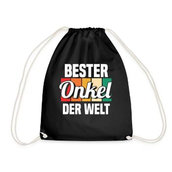 Patenonkel Bester Onkel Der Welt - Turnbeutel - Schwarz - Vorne
