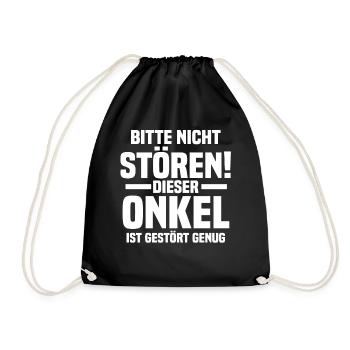 Patenonkel Onkel - Turnbeutel - Schwarz - Vorne