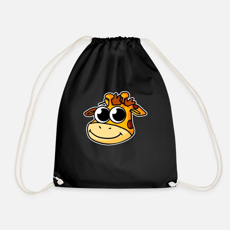 Giraffe - Drawstring Bag - black