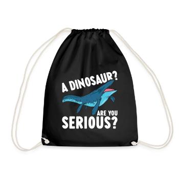 Mosasaurus Dinosaurier - Turnbeutel - Schwarz - Vorne